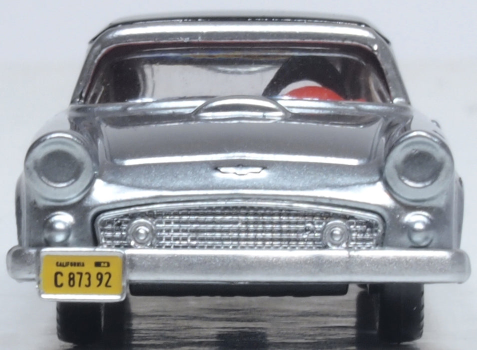 Oxford Diecast Ford Thunderbird 1956 Gray Metallic and Raven Black