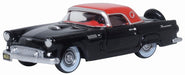 Oxford Diecast Raven Black/Fiesta Red Ford Thunderbird 1956 87TH56008