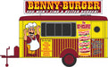Oxford Diecast Benny Burger Mobile Trailer - 1:87 Scale 87TR011