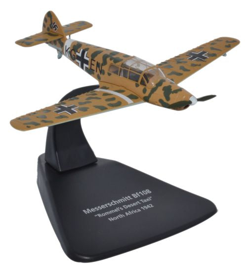 Oxford Diecast Bf108 Rommels Desert 1942 1:72 Scale Model Aircraft AC047