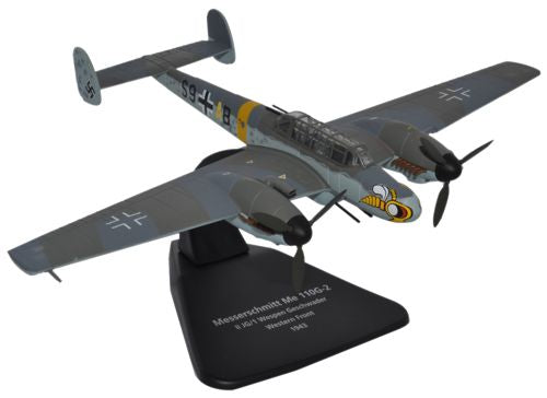 Oxford Diecast Me 110G JG1 Wespen Geschwader 1:72 Scale Model Aircraft AC051