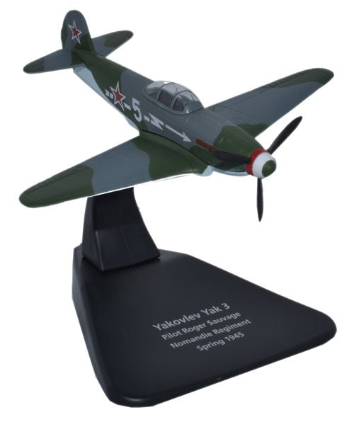 Oxford Diecast Yak 3 Normandie Regiment 1945 1:72 Scale Model Aircraft AC054