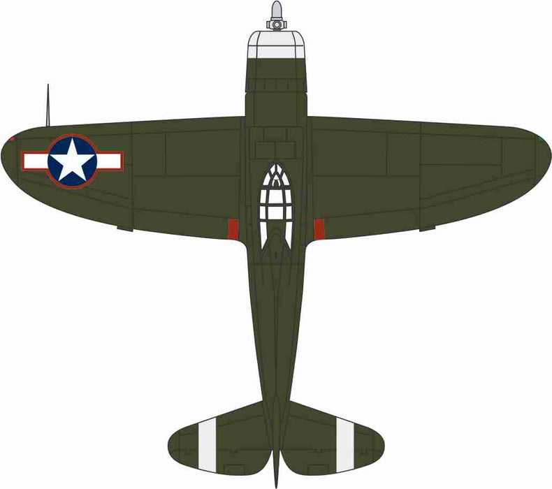 Oxford Diecast P-47D Thunderbolt USAAF Europe 1:72 Scale Model Aircraft AC063
