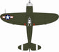 Oxford Diecast P-47D Thunderbolt USAAF Europe 1:72 Scale Model Aircraft AC063
