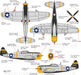 Oxford Diecast P-47 Thunderbolt 333rd FS318FG - Capt Daniel Boone AC117