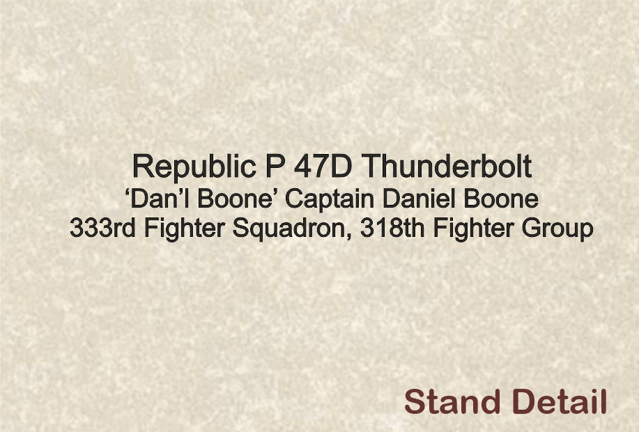 Oxford Diecast P-47 Thunderbolt 333rd FS318FG - Capt Daniel Boone AC117