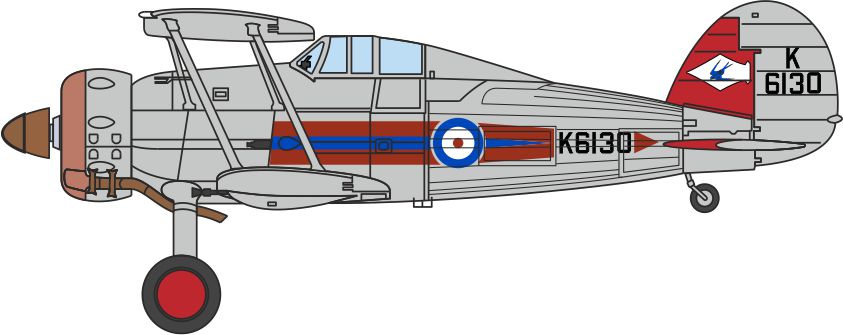 Gloster Gladiator - - Sběratelské modely tanků a letadel