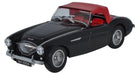 Oxford Diecast Austin-Healey 100 BN1 Black and Red Closed AH1004