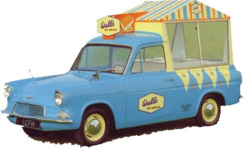 OXFORD DIECAST ANG002P Walls Ice Cream Van Oxford Commercials 1:43 Scale Model Ice Cream Theme