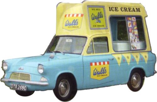 OXFORD DIECAST ANG003P Walls Ice Cream Van Oxford Commercials 1:43 Scale Model Ice Cream Theme