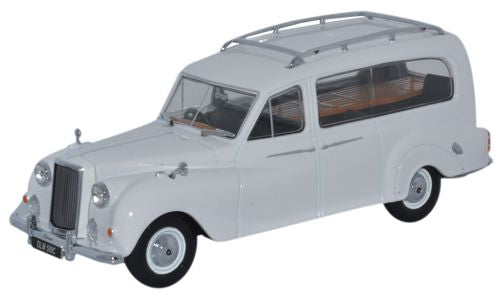 Oxford Diecast Austin Hearse White - 1:43 Scale APH002