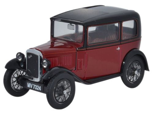 Oxford Diecast Austin Seven RN Saloon Maroon - 1:43 Scale ASS003