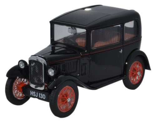 Oxford Diecast Austin Seven RN Saloon Black Red ASS005