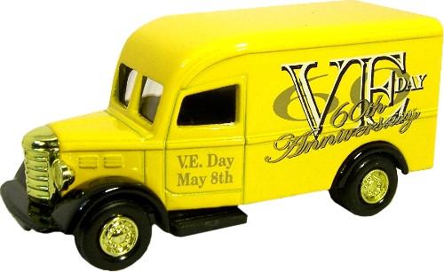 OXFORD DIECAST BED022 VE Day Van Yellow Oxford Originals Non Scale Model Military Theme