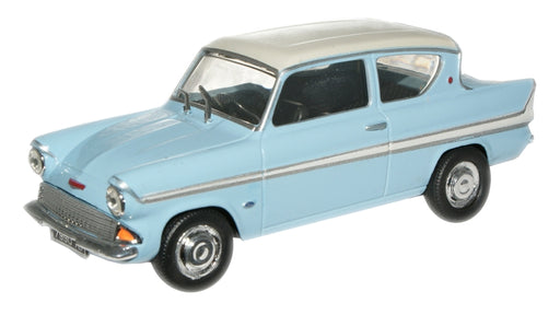 Cararama Ford Anglia 105E Glacier Blue\Ermine White - 1:43 Scale CR025