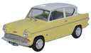 Cararama Ford Anglia 105E Sunburst Yellow/Ermine White - 1:43 Scale CR034