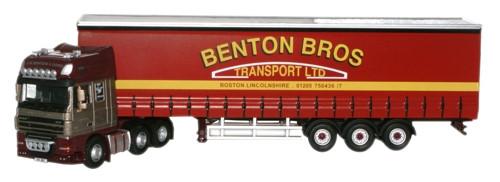 OXFORD DIECAST DAF11CS Bentons DAF 105 (SS) Curtainside Oxford Haulage 1:76 Scale Model 