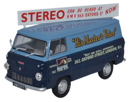 Oxford Diecast Ford 400E Van His Masters Voice - 1:43 Scale FDE013