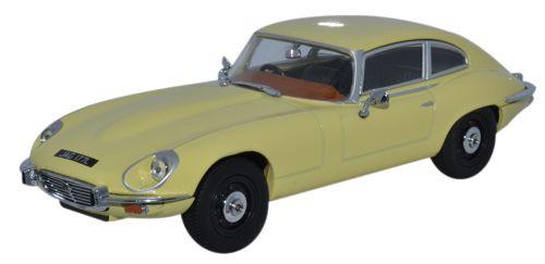 Oxford Diecast Jaguar V12 E Type Coupe Primrose Yellow - 1:43 Scale