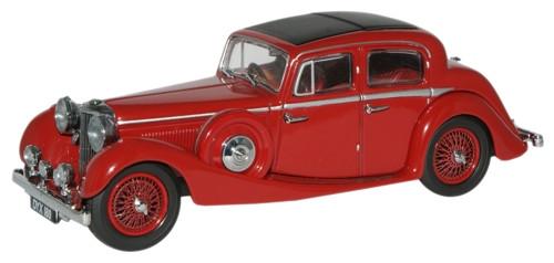 OXFORD DIECAST JSS003 Maroon Jaguar SS 2.5 Saloon Oxford Automobile 1:43 Scale Model 