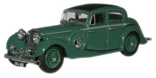 OXFORD DIECAST JSS005 Suede Green  SS Jaguar 2.5 Saloon Oxford Automobile 1:43 Scale Model 