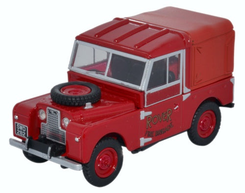 Oxford Diecast Land Rover Series 1 88" Hard Top Rover Fire Brigade LAN188010