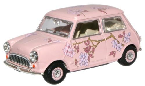 OXFORD DIECAST MIN014 Pink Floral Mini Car Oxford Cars 1:43 Scale Model 