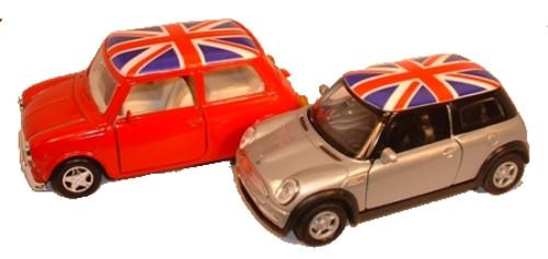 OXFORD DIECAST MINI001 Twin Mini British Flag Oxford Specials Non Scale Model 