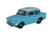 Oxford Diecast Caribbean Turquoise/White Ford Anglia - 1:148 Scale N105007