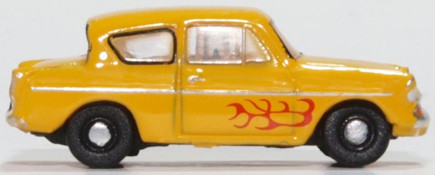 Oxford Diecast Ford Anglia Yellow (Vyvian) N105008