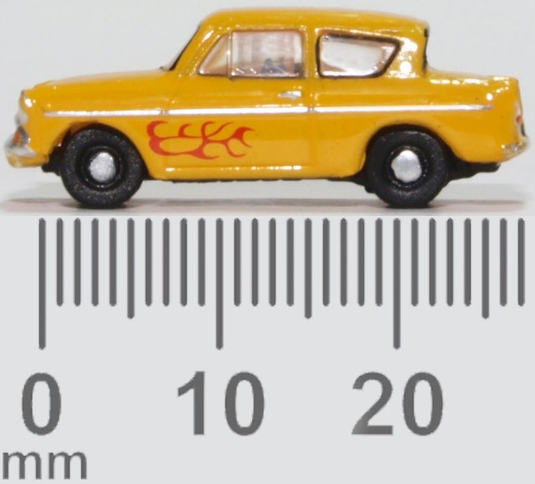Oxford Diecast Ford Anglia Yellow (Vyvian) N105008