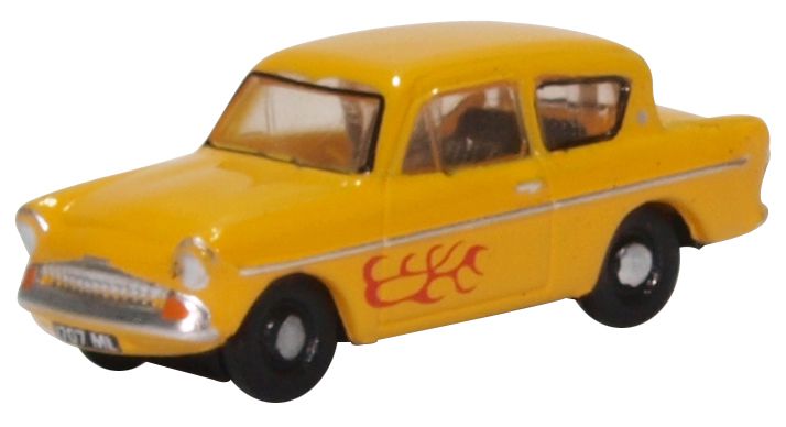 Oxford Diecast Ford Anglia Yellow (Vyvian) N105008