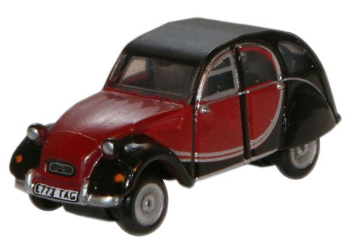 Oxford Diecast Charleston Maroon/Black Citroen 2CV - 1:148 Scale