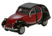 Oxford Diecast Charleston Maroon/Black Citroen 2CV - 1:148 Scale NCT001