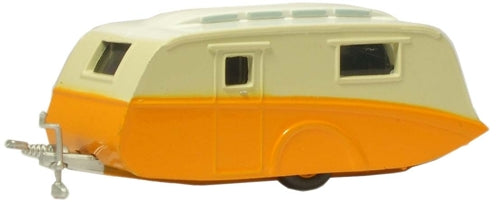 Oxford Diecast Orange/Cream Caravan - 1:148 Scale NCV001