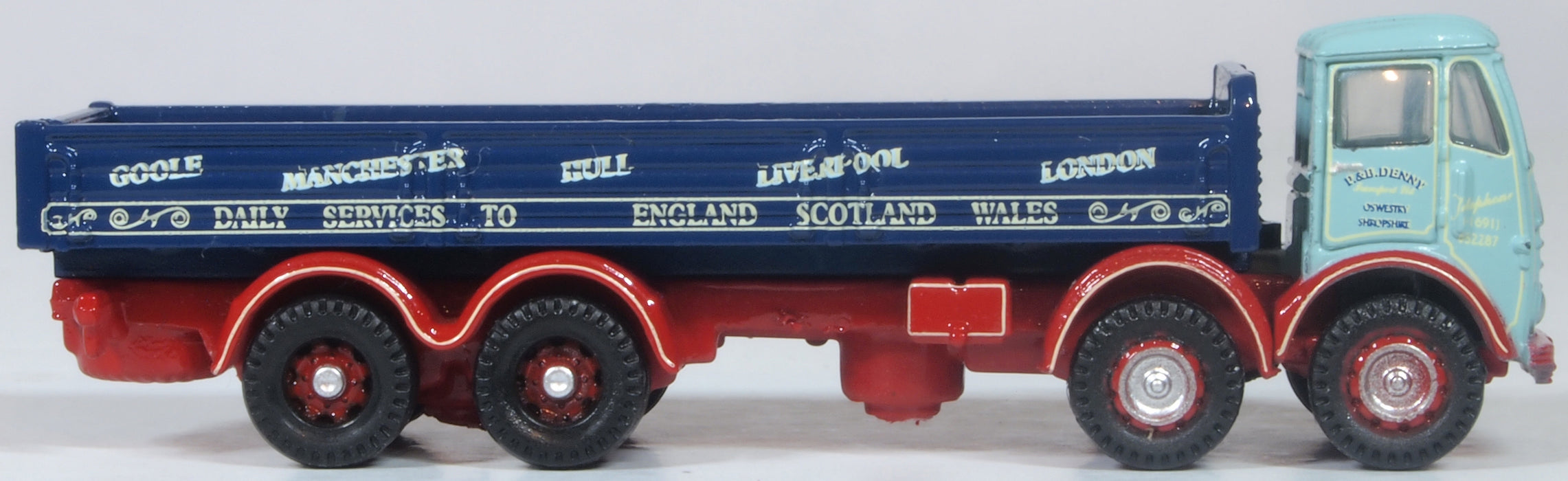 Oxford Diecast Foden FG8 Wheel Dropside Dennys Transport