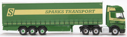 Oxford Diecast Mercedes Actros Curtainside Sparks NMB006