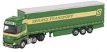 Oxford Diecast Mercedes Actros Curtainside Sparks NMB006