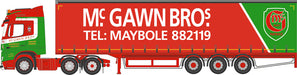 Oxford Diecast Mercedes Actros Curtainside Mcgawn Bros NMB007