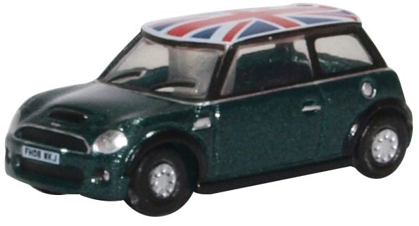 Oxford Diecast New Mini British Racing Green and Union Jack NNMN005