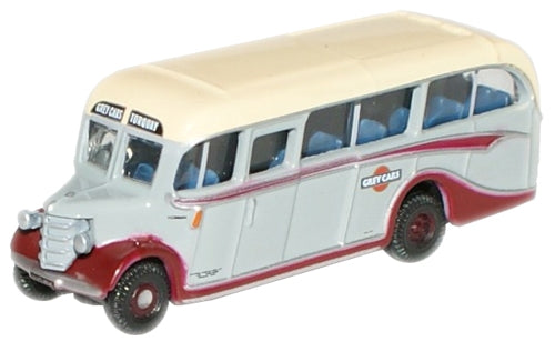 Oxford Diecast Grey Cars Bedford OB Coach - 1:148 Scale NOB007