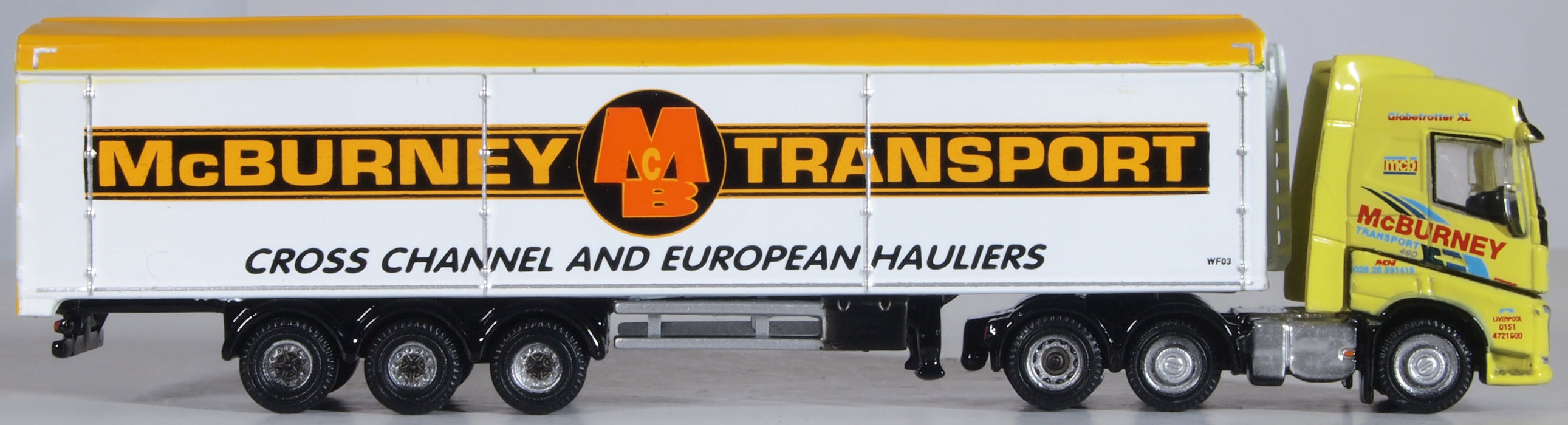 Oxford Diecast Volvo FH4 Walking Floor Mc Burney NVOL4008
