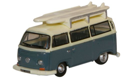 Oxford Diecast Fjord Blue/Arcona White VW Minibus - 1:148 Scale NVW003