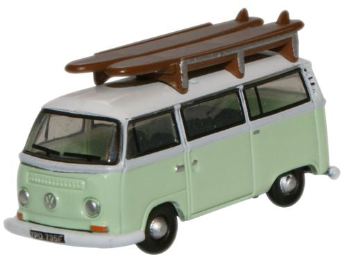 Oxford Diecast Birch Green White VW Minibus - 1:148 Scale NVW007