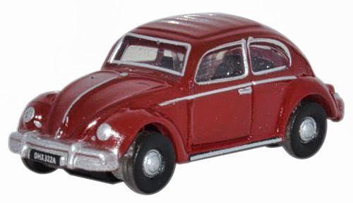 Oxford Diecast Ruby Red VW Beetle - 1:148 Scale NVWB002