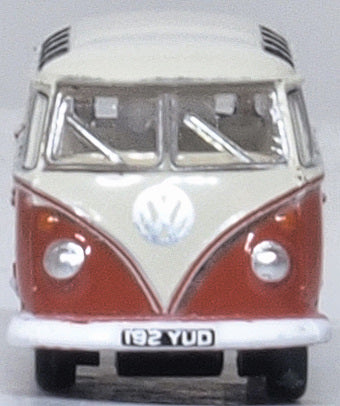 Oxford Diecast Sealing Wax Red/Beige Grey VW T1 Samba Bus.  NWS001 1:148 (N) Scale