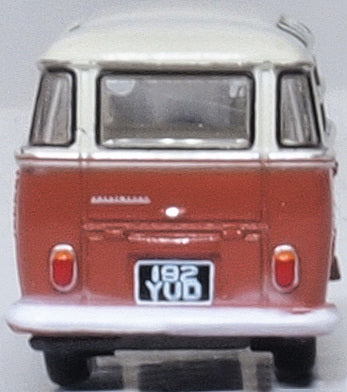 Oxford Diecast Sealing Wax Red/Beige Grey VW T1 Samba Bus.  NWS001 1:148 (N) Scale