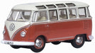 Oxford Diecast Sealing Wax Red/Beige Grey VW T1 Samba Bus.  NWS001 1:148 (N) Scale