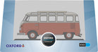 Oxford Diecast Sealing Wax Red/Beige Grey VW T1 Samba Bus.  NWS001 1:148 (N) Scale
