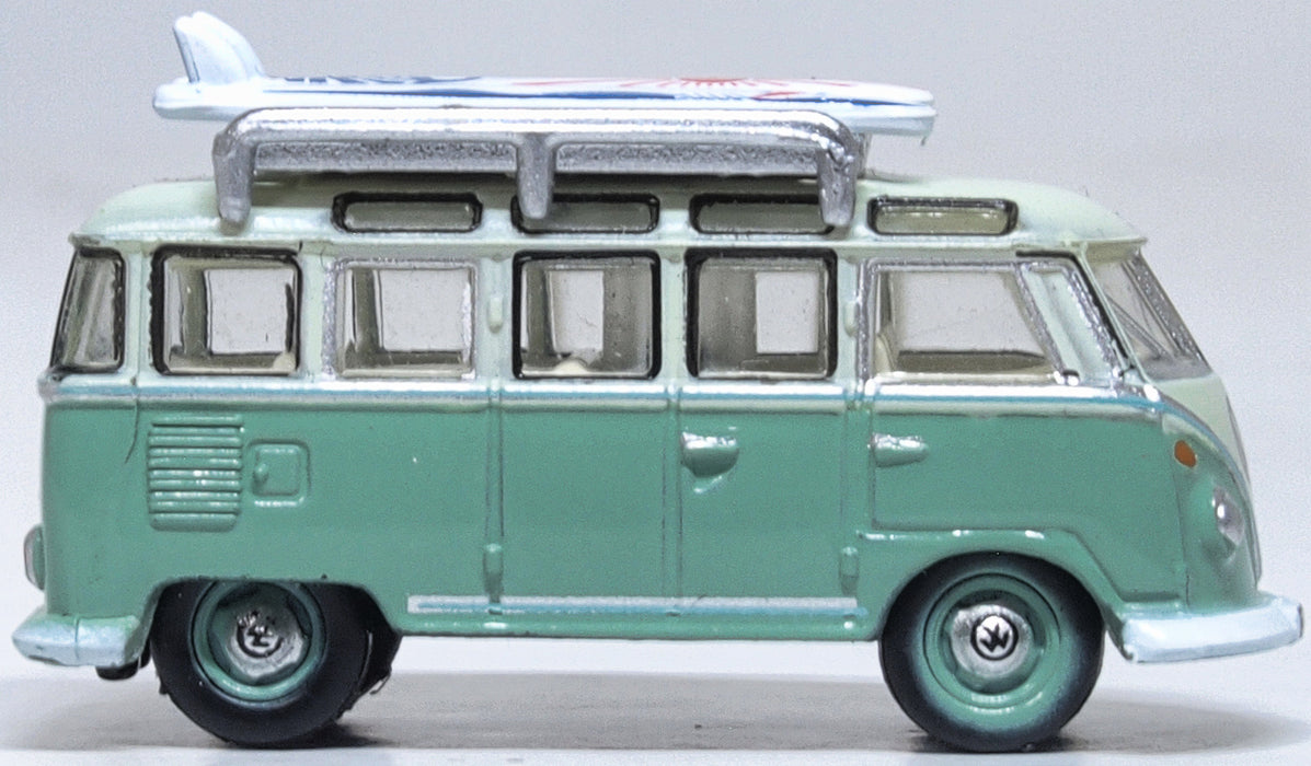 Oxford Diecast Turquoise Blue White VW T1 Samba Bus NVWS005